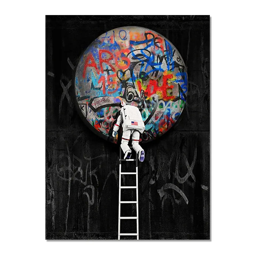 Affiche Astronaute Graffiti Espace Astronomie Espace Astronomie