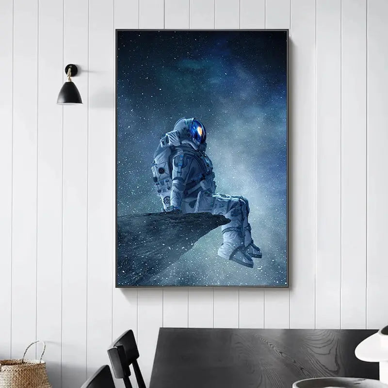 Affiche Astronaute sur la Lune Espace Astronomie Espace Astronomie