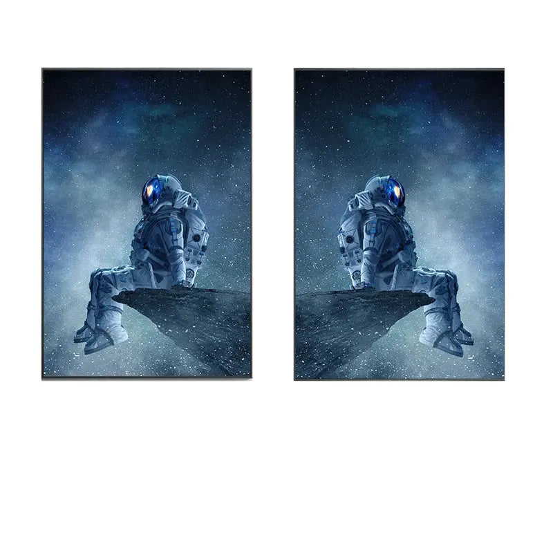 Affiche Astronaute sur la Lune Espace Astronomie Espace Astronomie