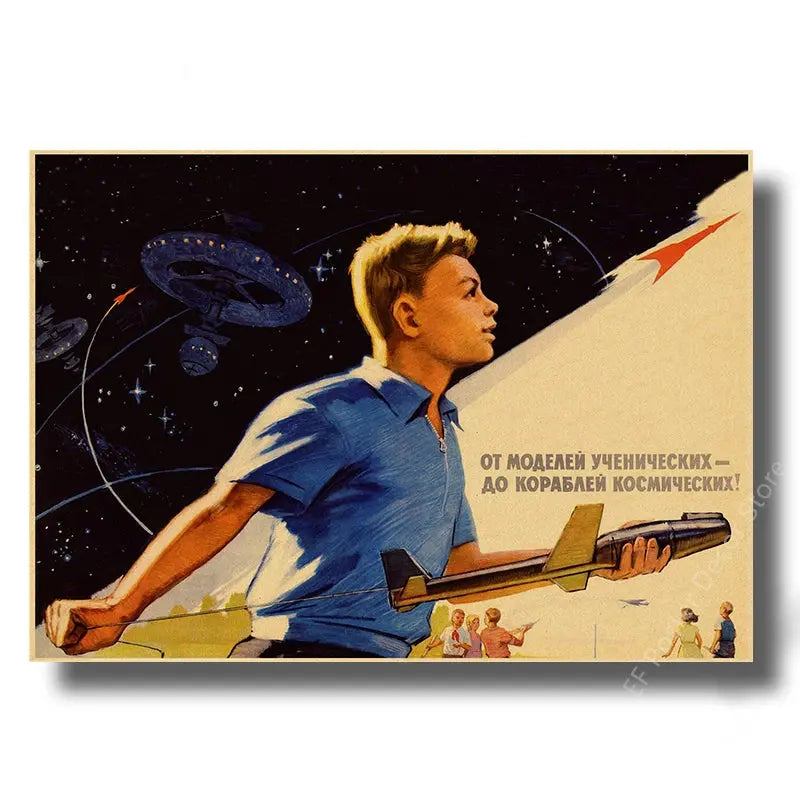 Affiche Astronomie Soviétique Espace Astronomie Espace Astronomie