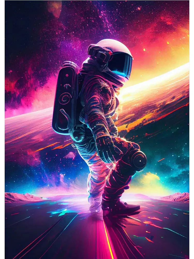 Affiches Astronautes Futuristes Espace Astronomie Espace Astronomie