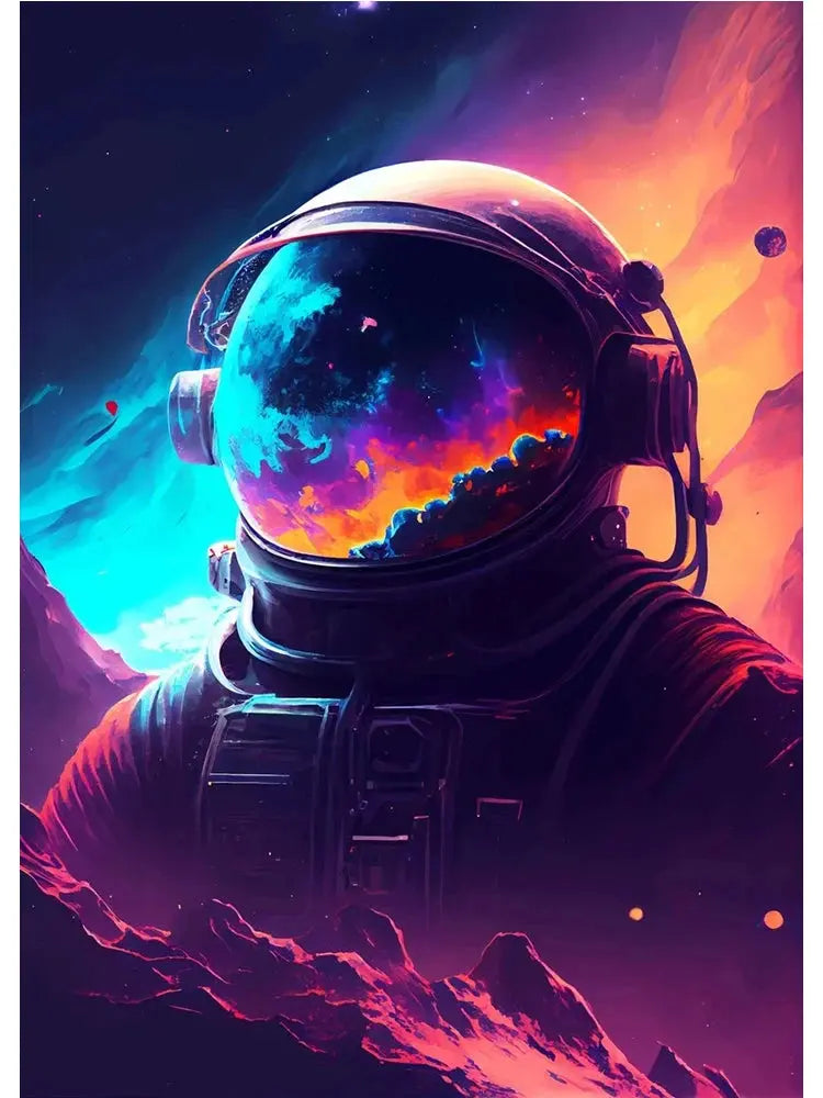 Affiches Astronautes Futuristes Espace Astronomie Espace Astronomie