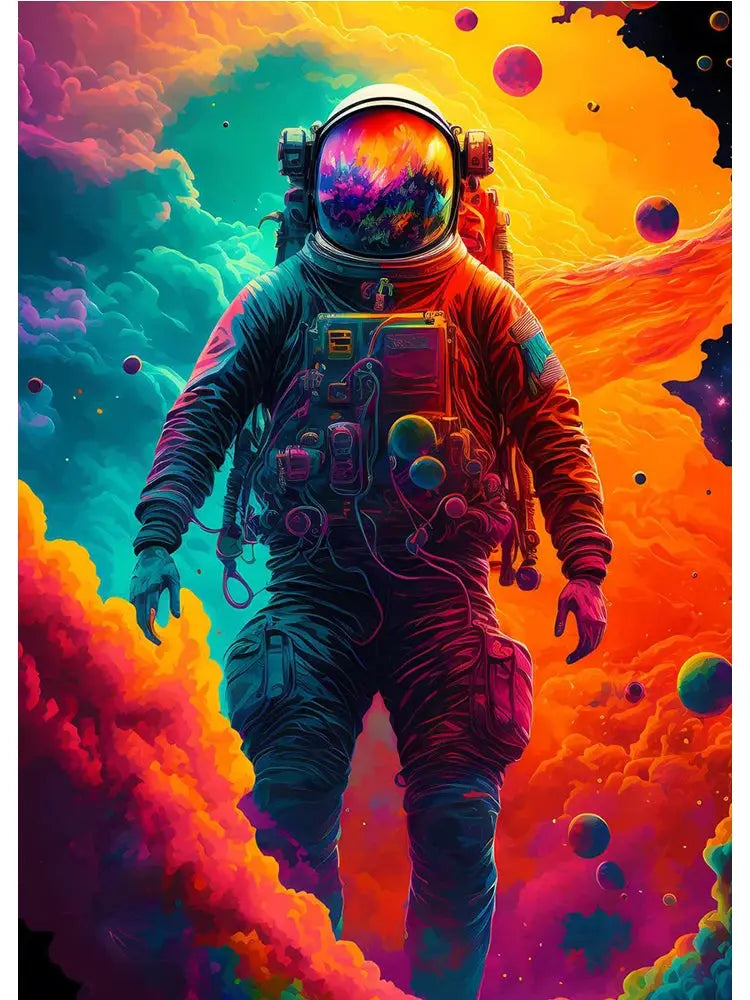 Affiches Astronautes Futuristes Espace Astronomie Espace Astronomie