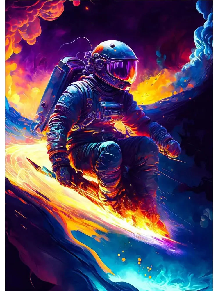 Affiches Astronautes Futuristes Espace Astronomie Espace Astronomie