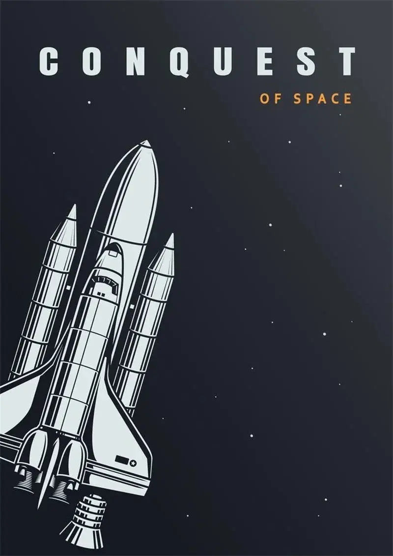 Affiches Conquête Spaciale Vintage Espace Astronomie Espace Astronomie