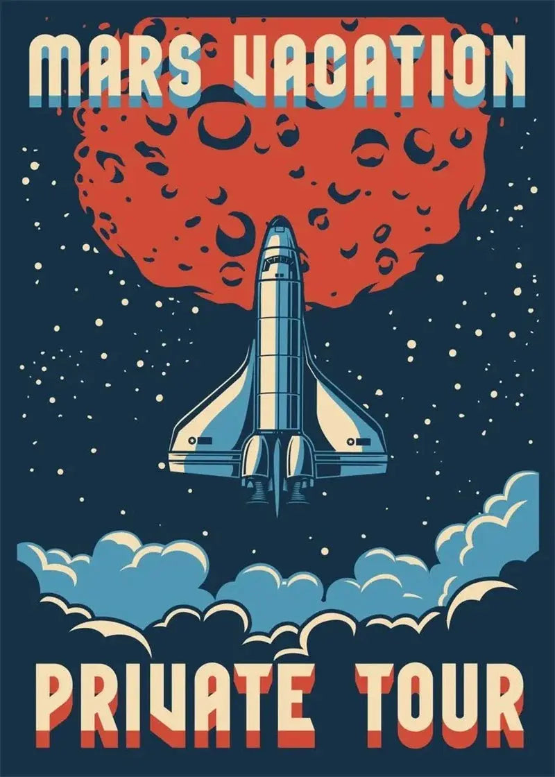 Affiches Conquête Spaciale Vintage Espace Astronomie Espace Astronomie