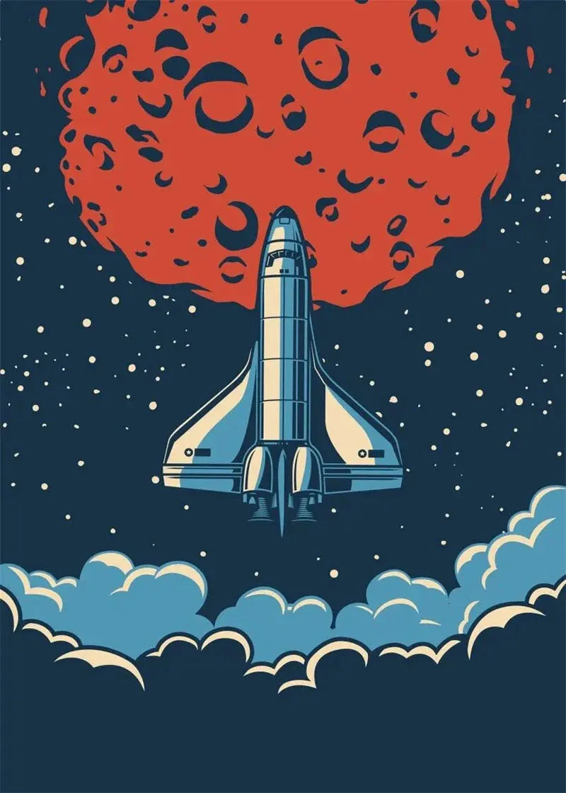 Affiches Conquête Spaciale Vintage Espace Astronomie Espace Astronomie