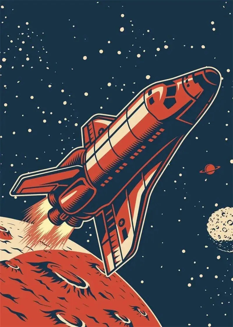 Affiches Conquête Spaciale Vintage Espace Astronomie Espace Astronomie