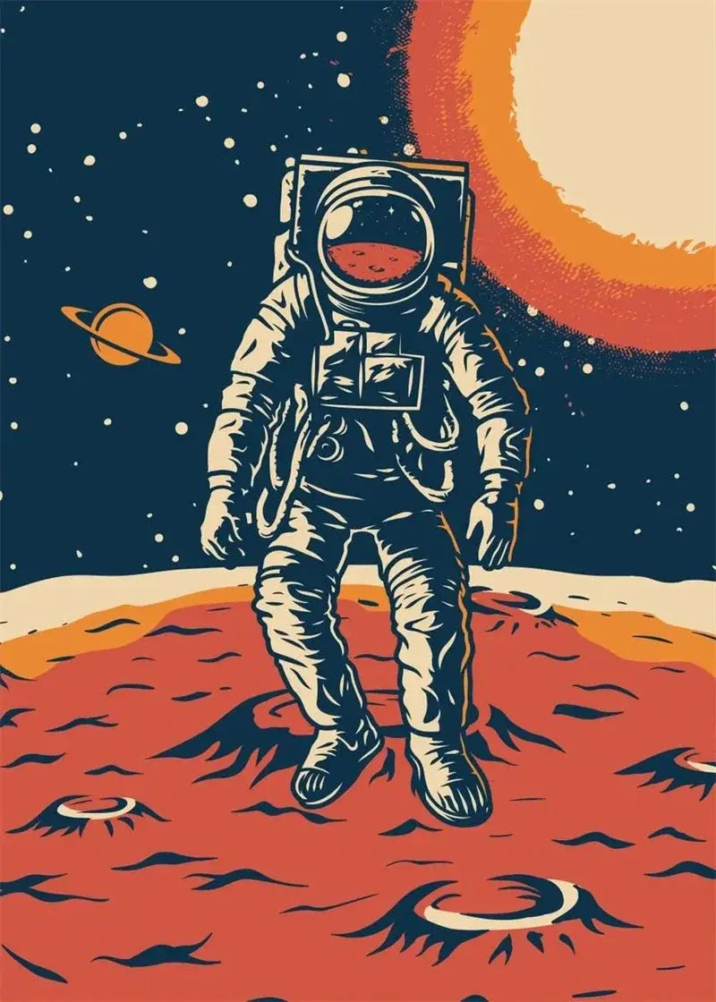 Affiches Conquête Spaciale Vintage Espace Astronomie Espace Astronomie