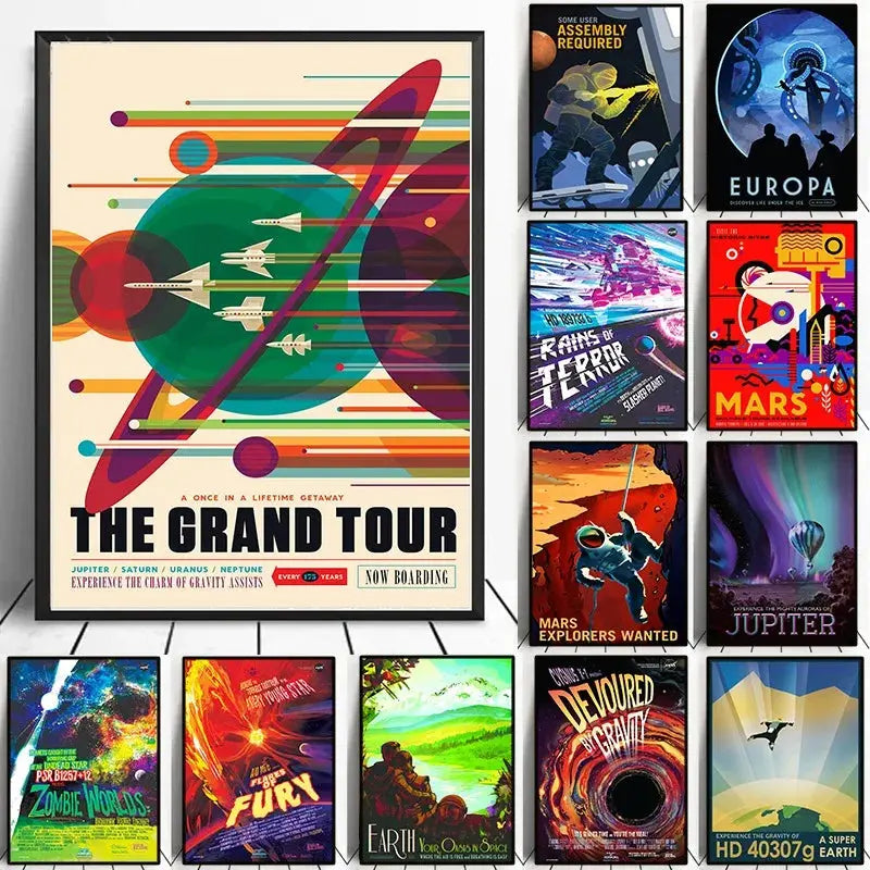 Affiches Espace Rétro Espace Astronomie Espace Astronomie