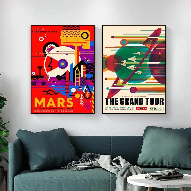 Affiches Espace Rétro Espace Astronomie Espace Astronomie
