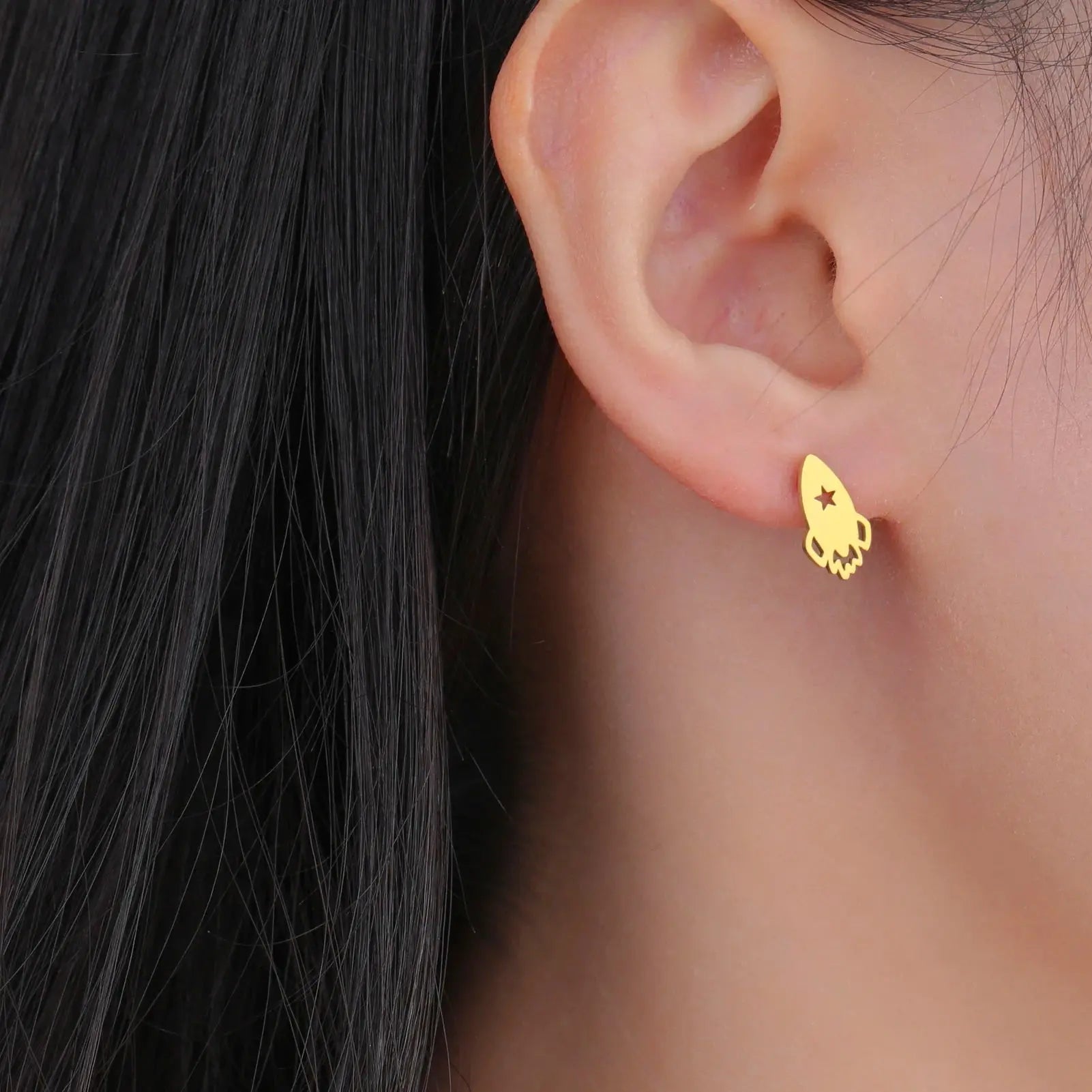 Boucles d'Oreilles Fusée Espace Astronomie Espace Astronomie