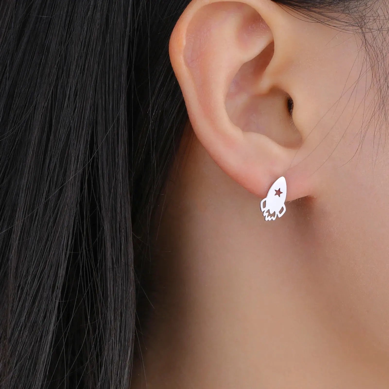 Boucles d'Oreilles Fusée Espace Astronomie Espace Astronomie