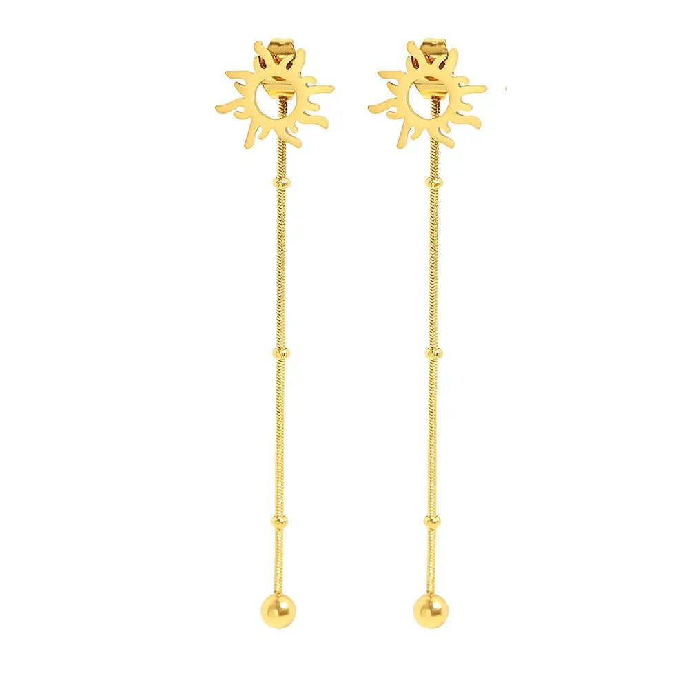 Boucles d'Oreilles Pendantes Soleil Espace Astronomie Espace Astronomie