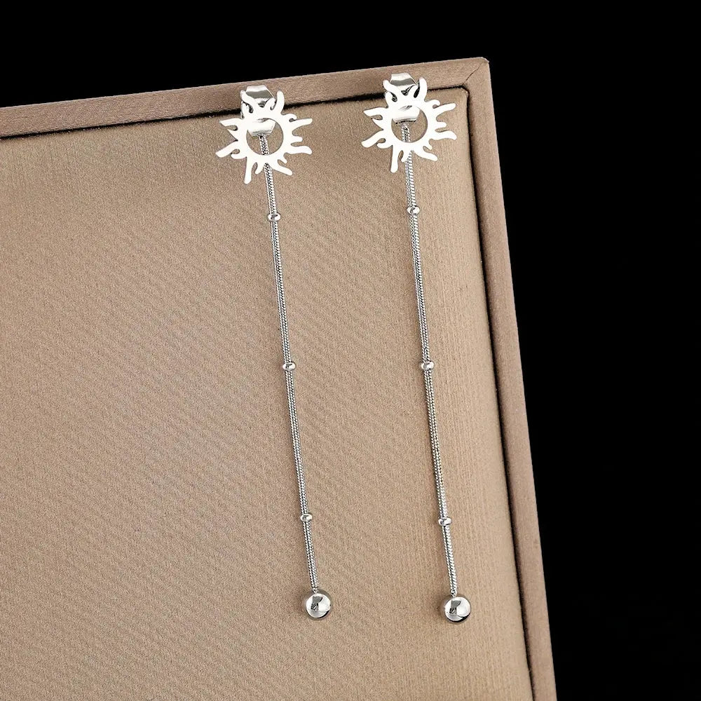 Boucles d'Oreilles Pendantes Soleil Espace Astronomie Espace Astronomie