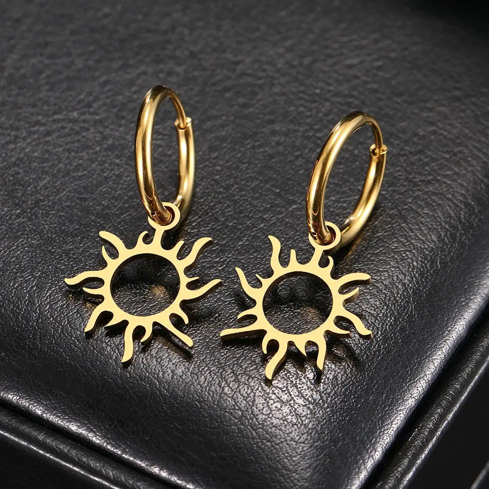 Boucles d'Oreilles Soleil Cosmique Espace Astronomie Espace Astronomie