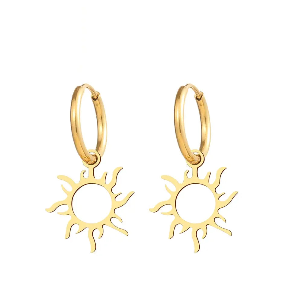 Boucles d'Oreilles Soleil Cosmique Espace Astronomie Espace Astronomie
