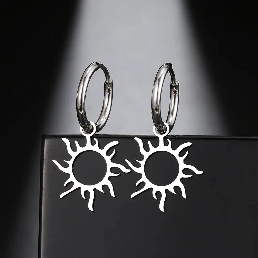 Boucles d'Oreilles Soleil Cosmique Espace Astronomie Espace Astronomie