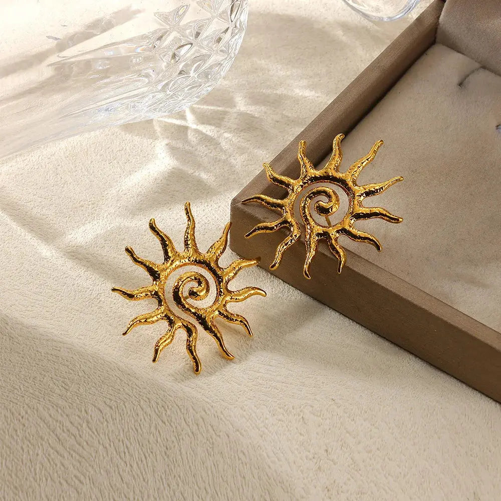 Boucles d'Oreilles Soleil Sable Espace Astronomie Espace Astronomie