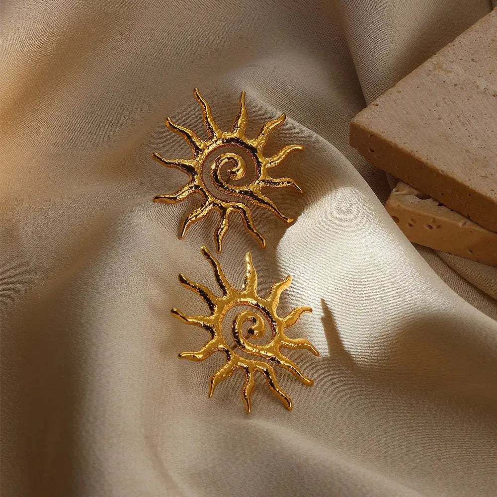 Boucles d'Oreilles Soleil Sable Espace Astronomie Espace Astronomie