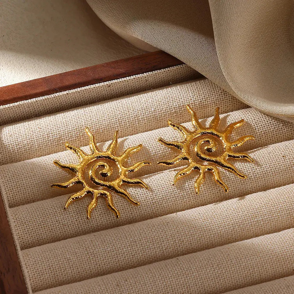 Boucles d'Oreilles Soleil Sable Espace Astronomie Espace Astronomie