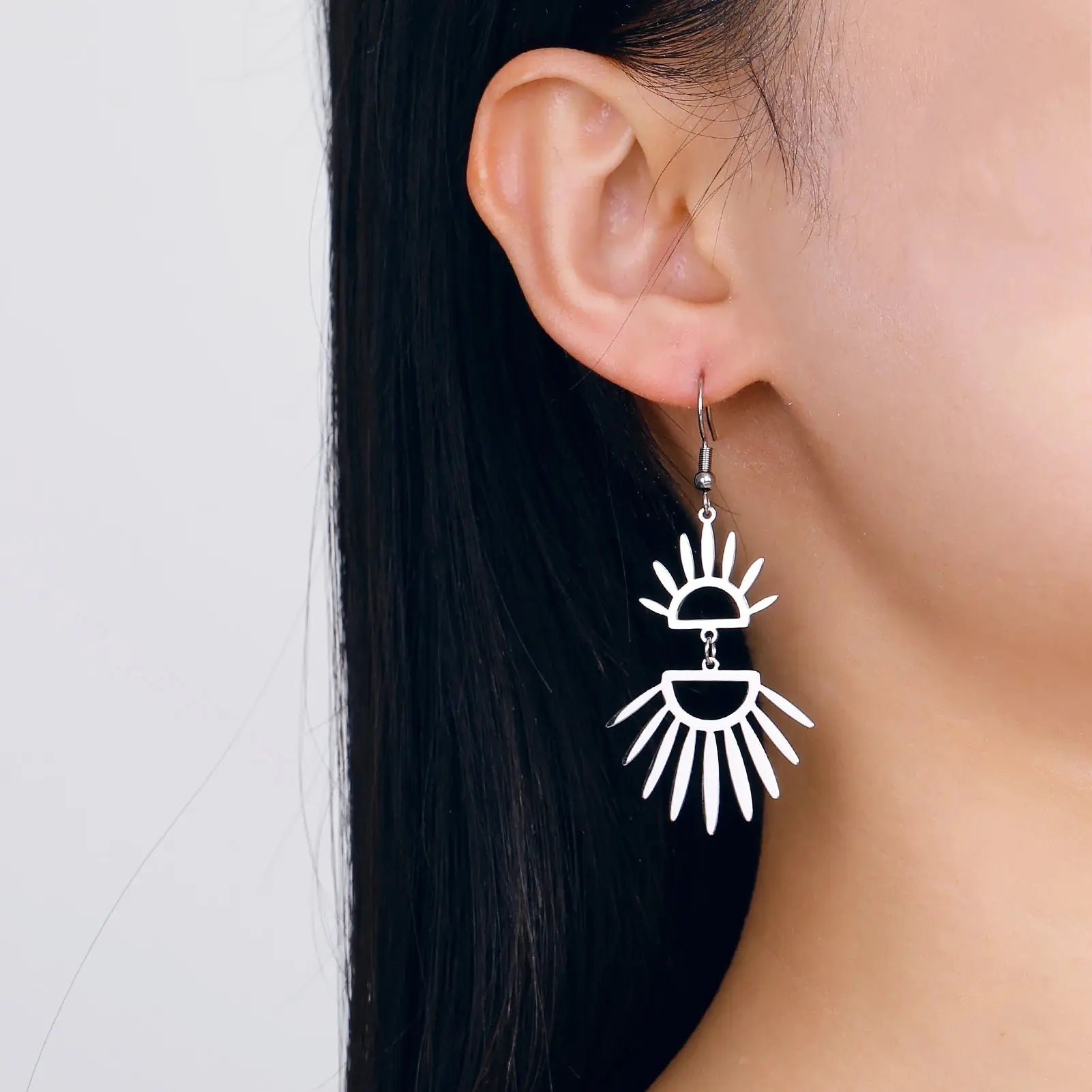 Boucles d'Oreilles Soleils Pendants Espace Astronomie Espace Astronomie