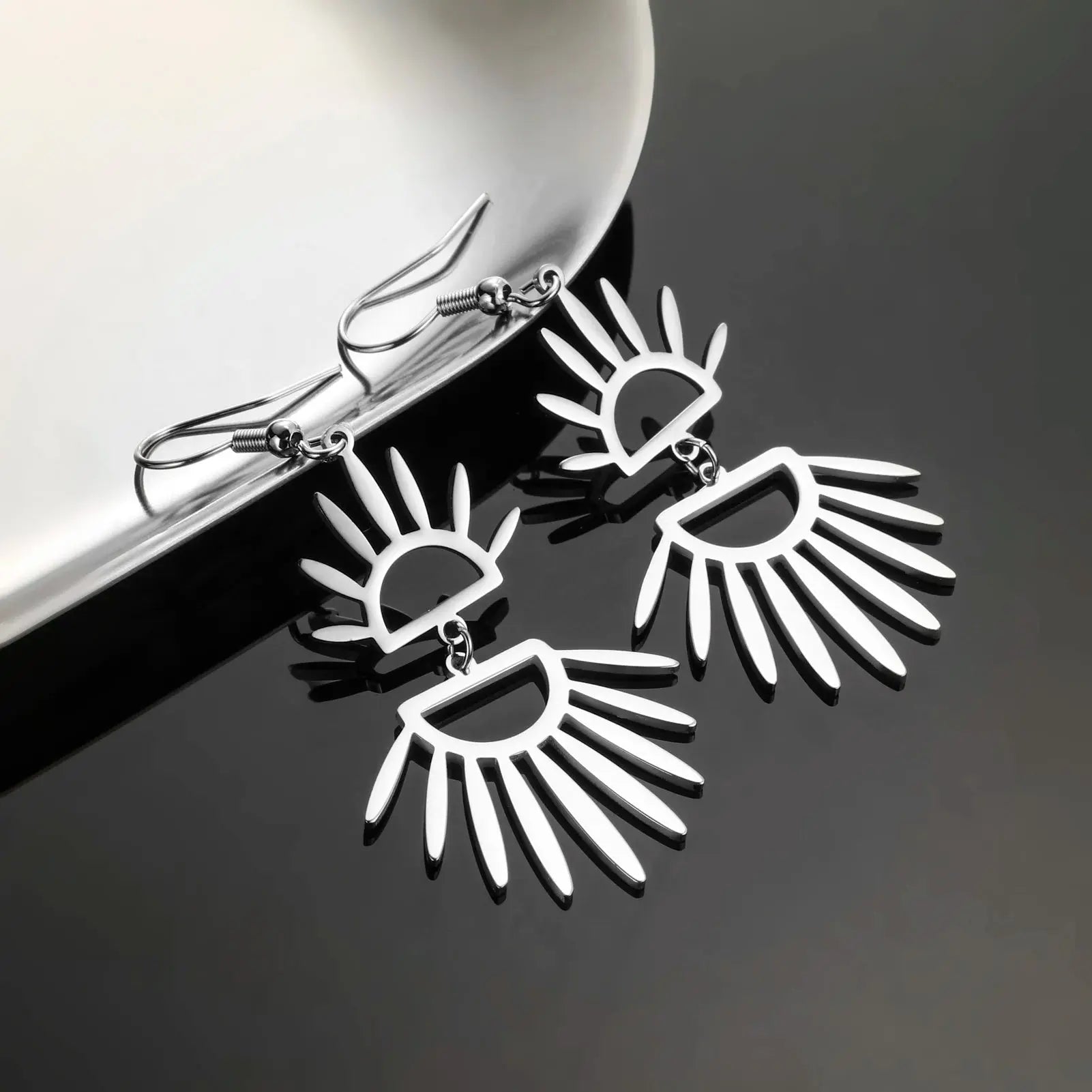 Boucles d'Oreilles Soleils Pendants Espace Astronomie Espace Astronomie