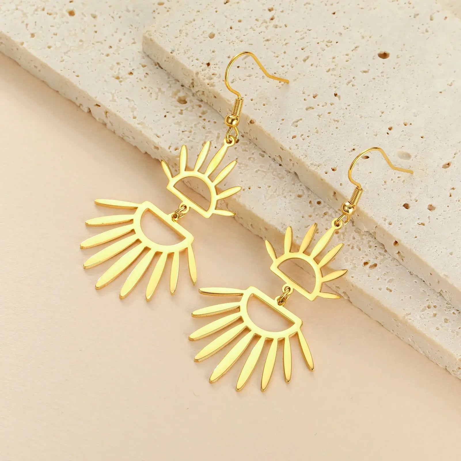 Boucles d'Oreilles Soleils Pendants Espace Astronomie Espace Astronomie