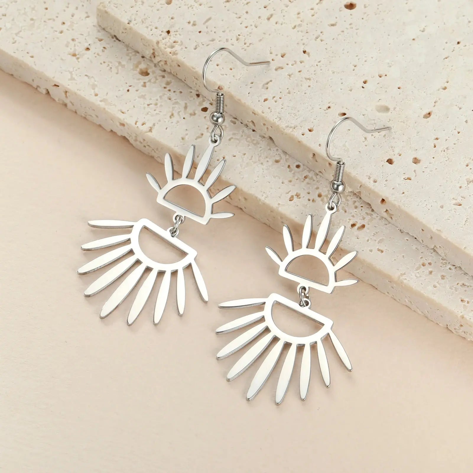 Boucles d'Oreilles Soleils Pendants Espace Astronomie Espace Astronomie