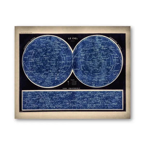 Carte Scientifique Constellations Étoiles Espace Astronomie Espace Astronomie