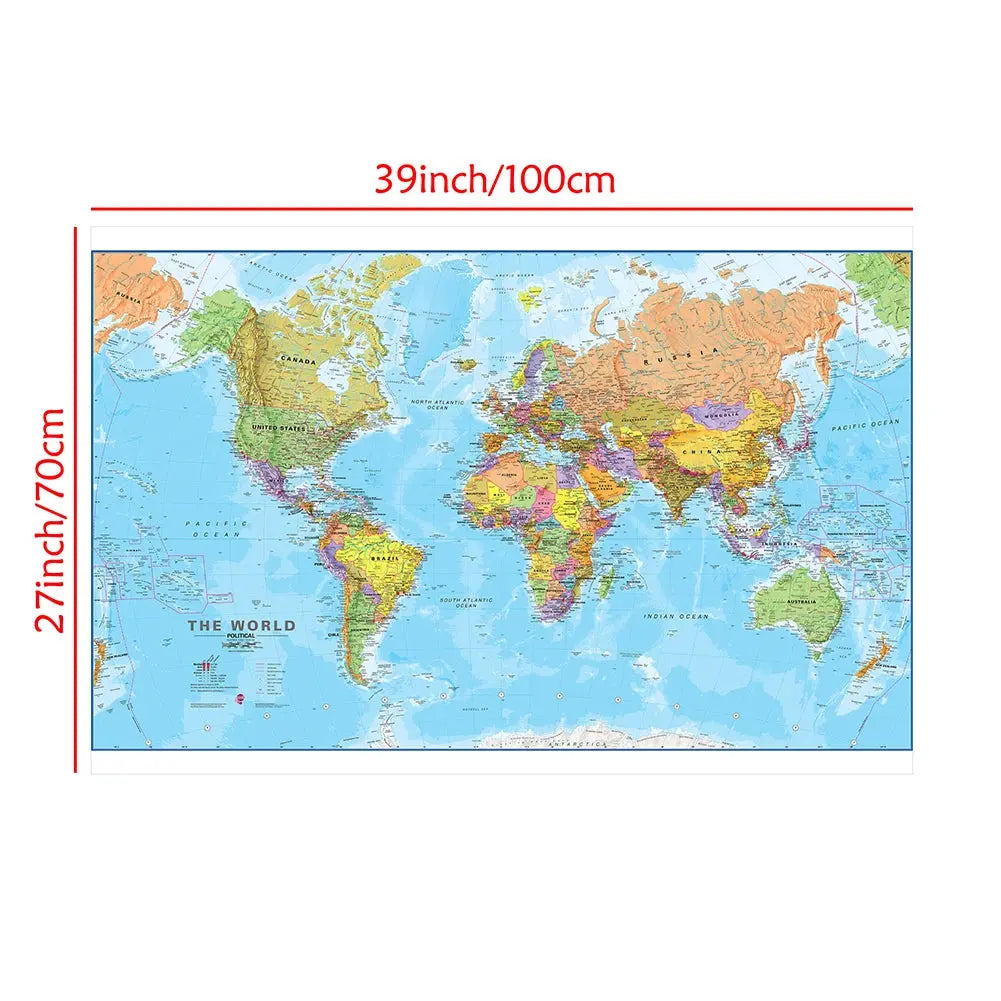 Carte du Monde 100x70cm Espace Astronomie Espace Astronomie