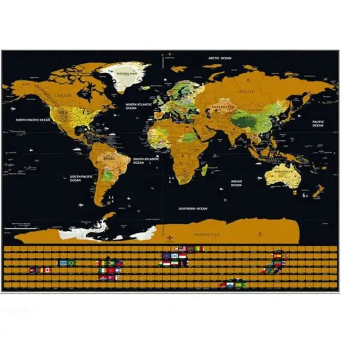 Carte du Monde à gratter Espace Astronomie Espace Astronomie