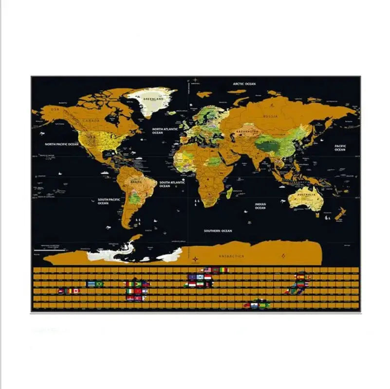 Carte du Monde à gratter Espace Astronomie Espace Astronomie