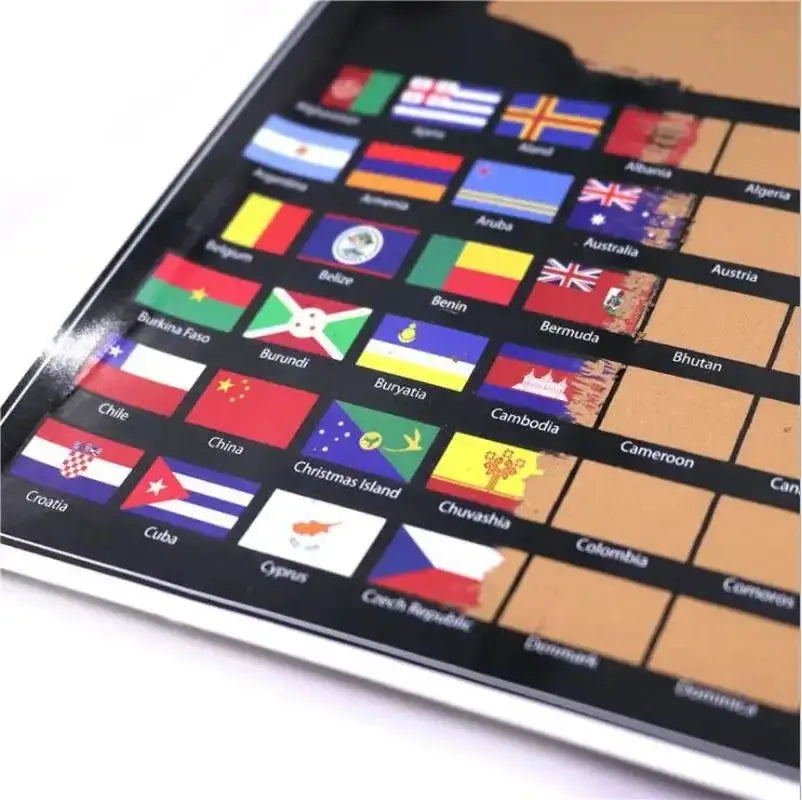 Carte du Monde à gratter Espace Astronomie Espace Astronomie