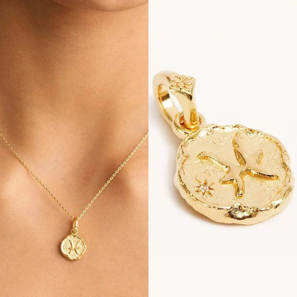 Collier Signe Astrologique Estampillé Doré Espace Astronomie Espace Astronomie