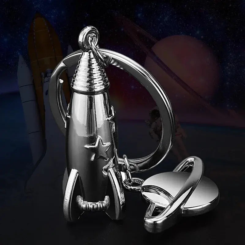 Porte Clé Fusée Planète Acier Espace Astronomie Espace Astronomie