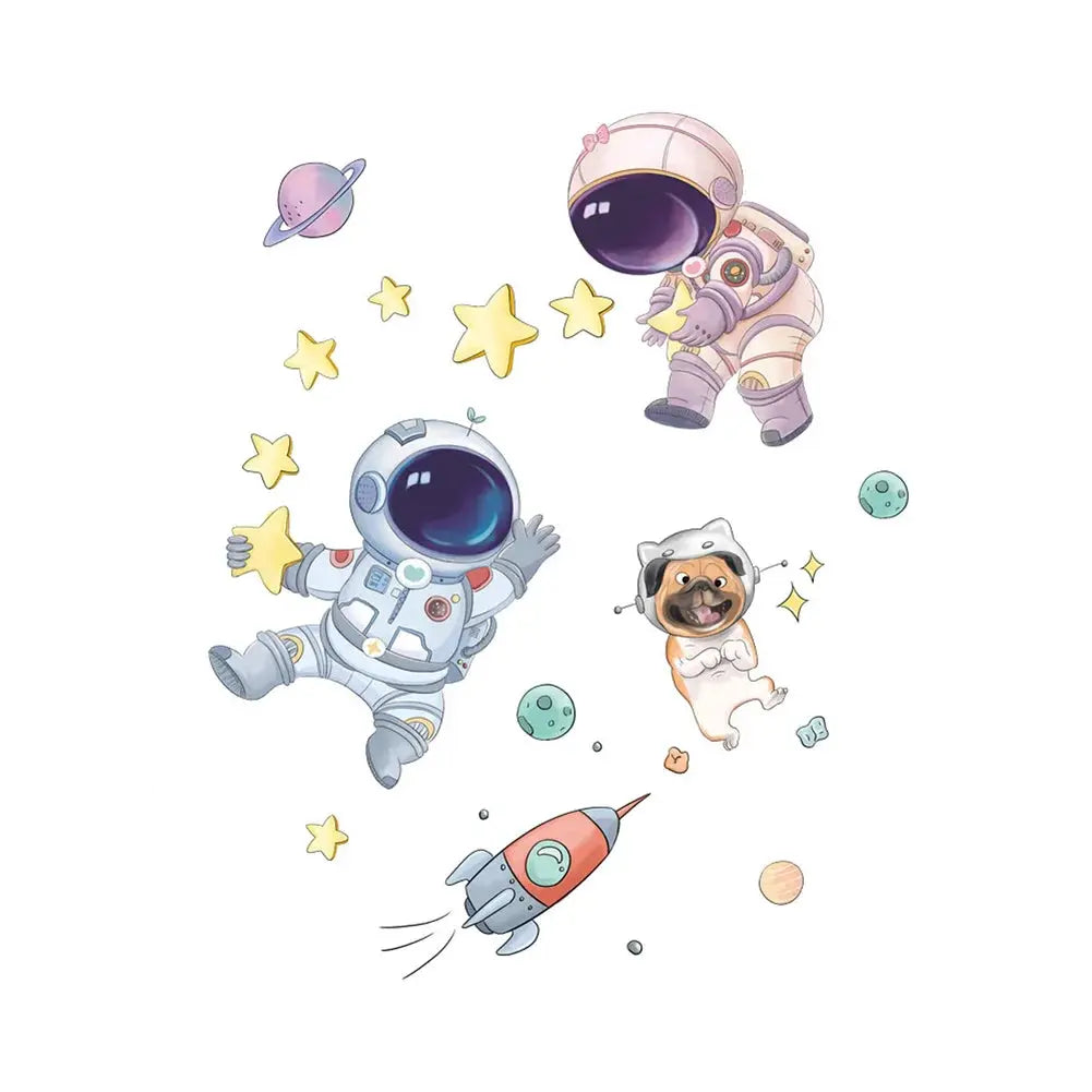 Sticker Mural Astronautes Espace Astronomie Espace Astronomie