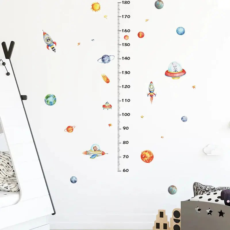 Sticker Mural Astronomie Diagramme Mesure Taille Enfant Espace Astronomie Espace Astronomie
