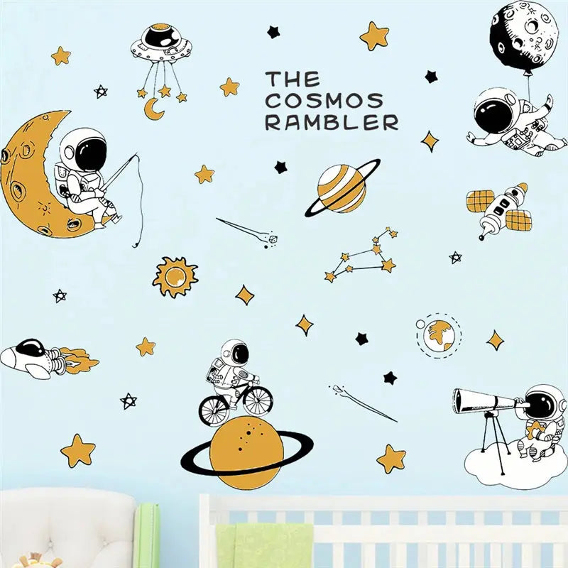 Sticker Mural Chambre Enfant Astronaute Espace Astronomie Espace Astronomie