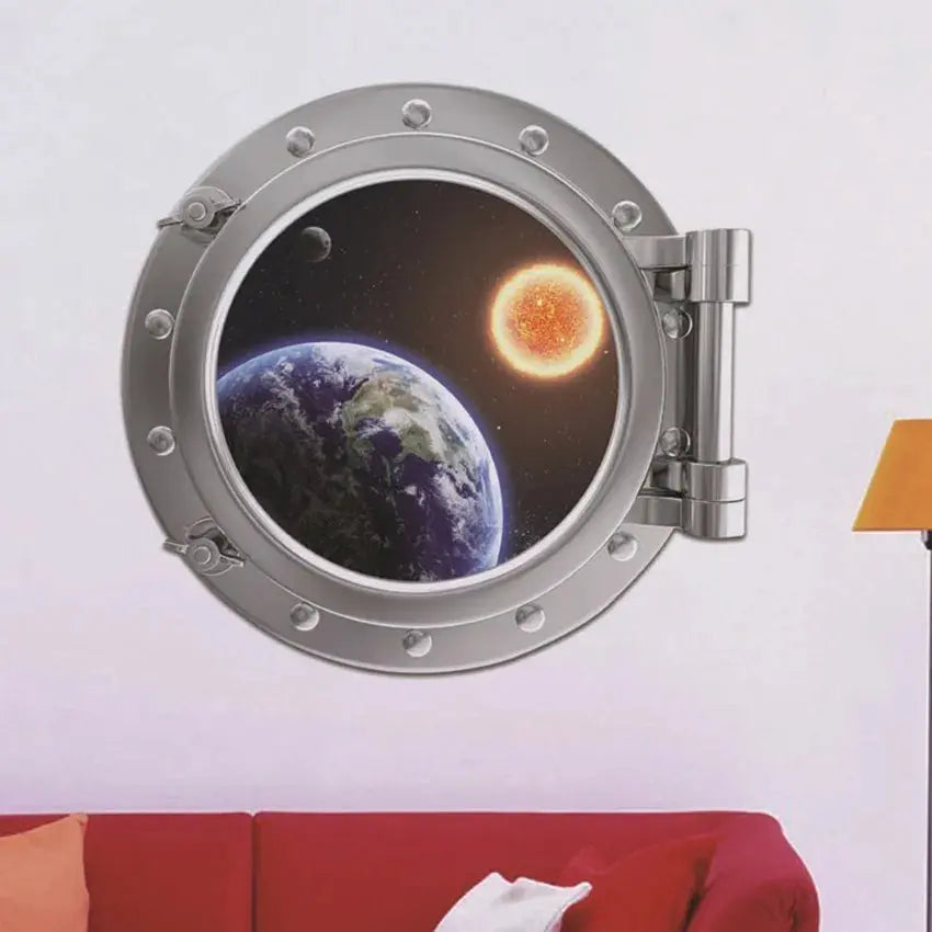 Sticker Mural Hublot Espace Espace Astronomie Espace Astronomie