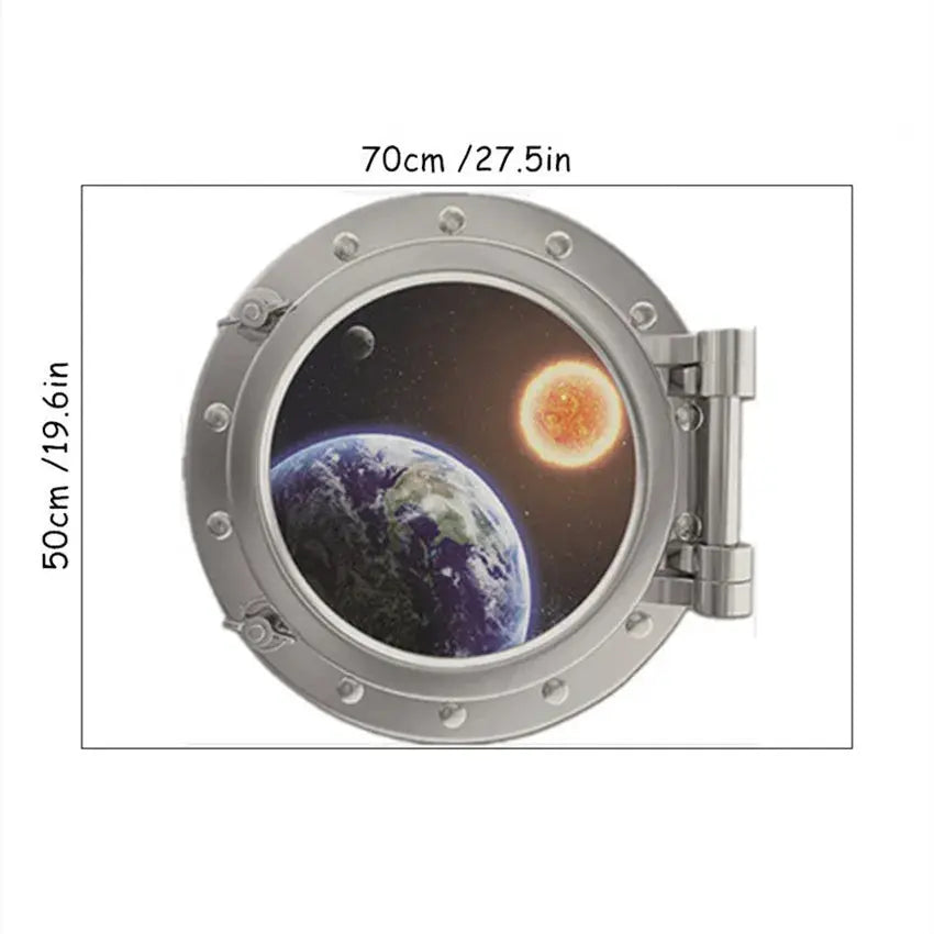 Sticker Mural Hublot Espace Espace Astronomie Espace Astronomie