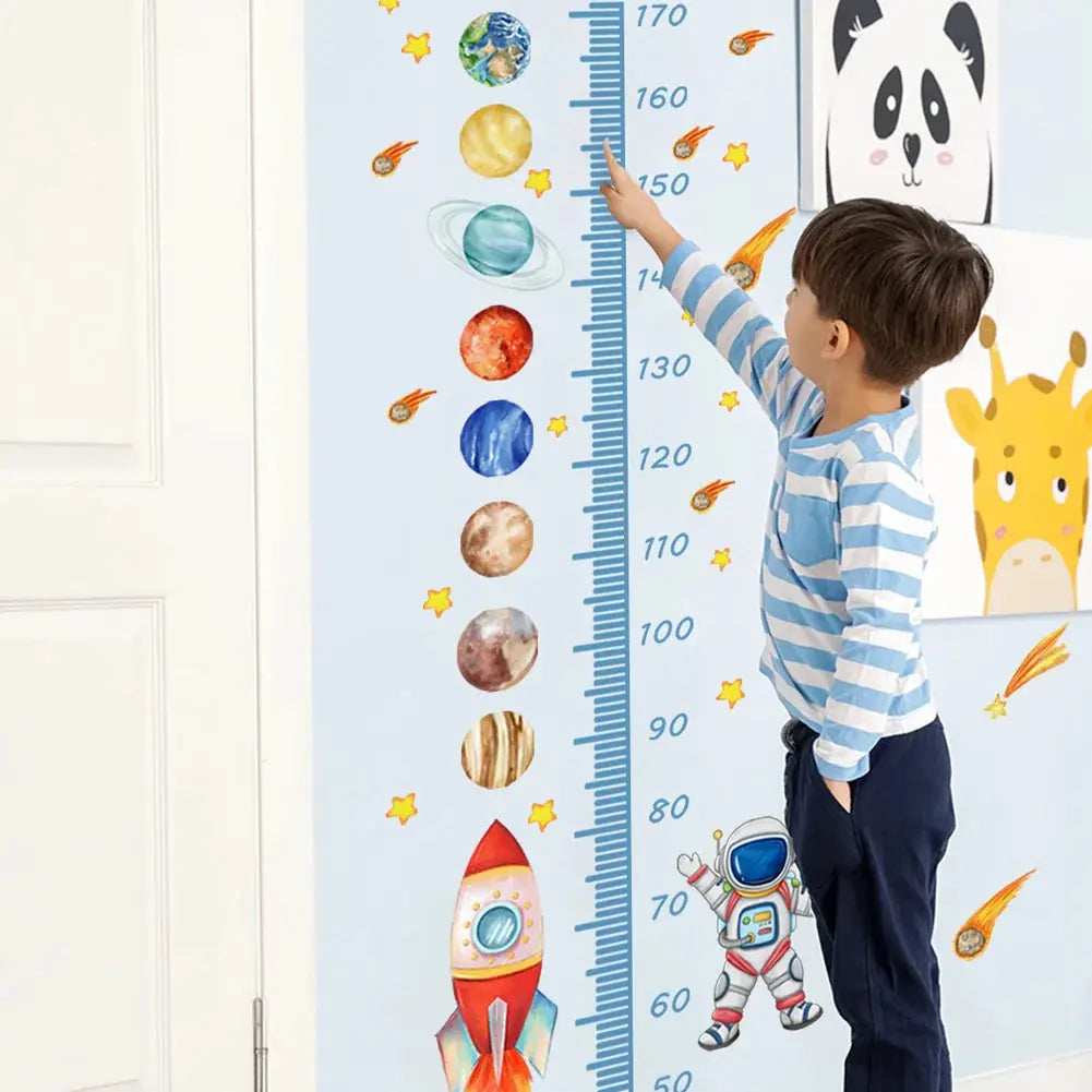 Sticker Mural Mesure Enfant Système Solaire Espace Astronomie Espace Astronomie