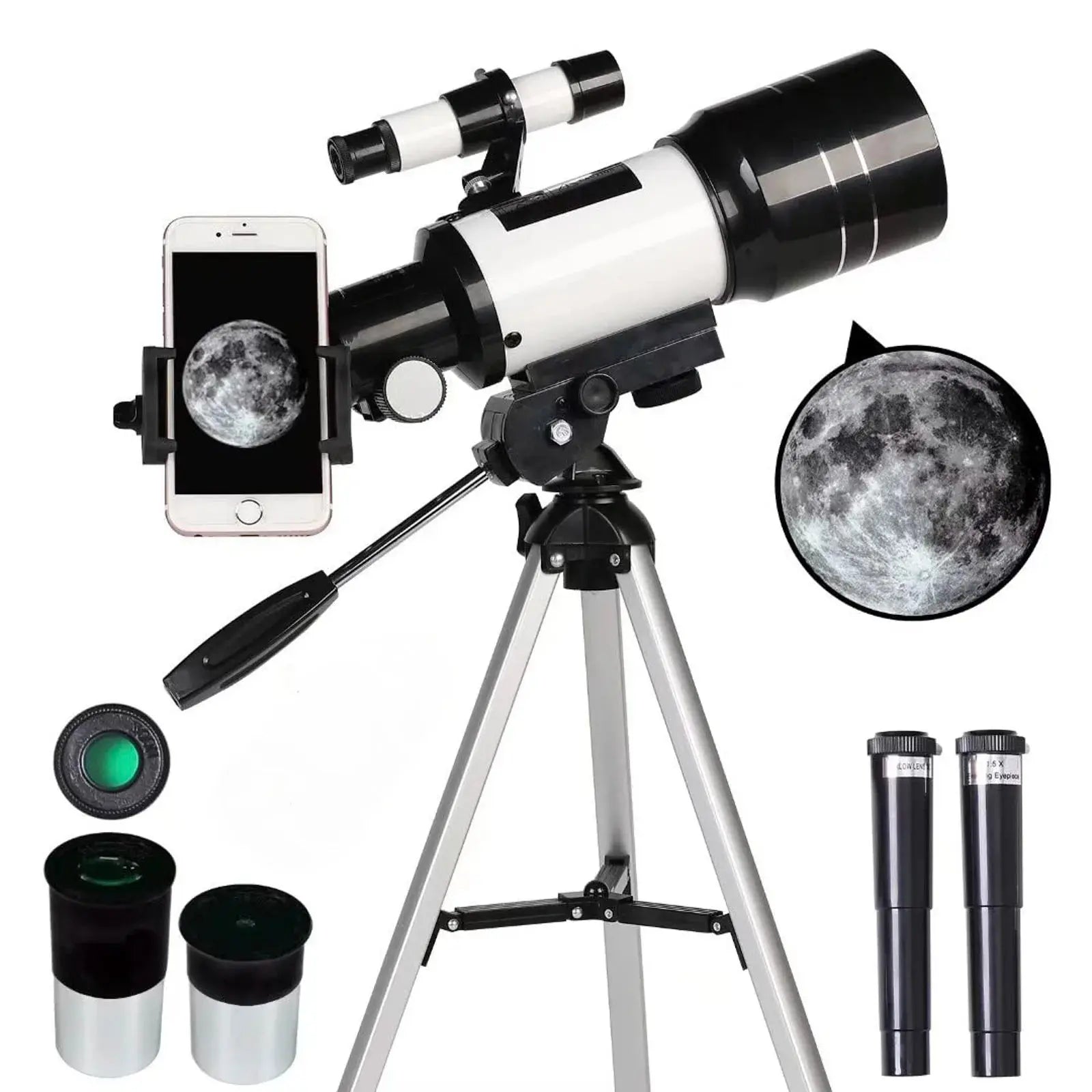 Télescope Astronomie 70mm 150x avec Trépied Espace Astronomie Espace Astronomie
