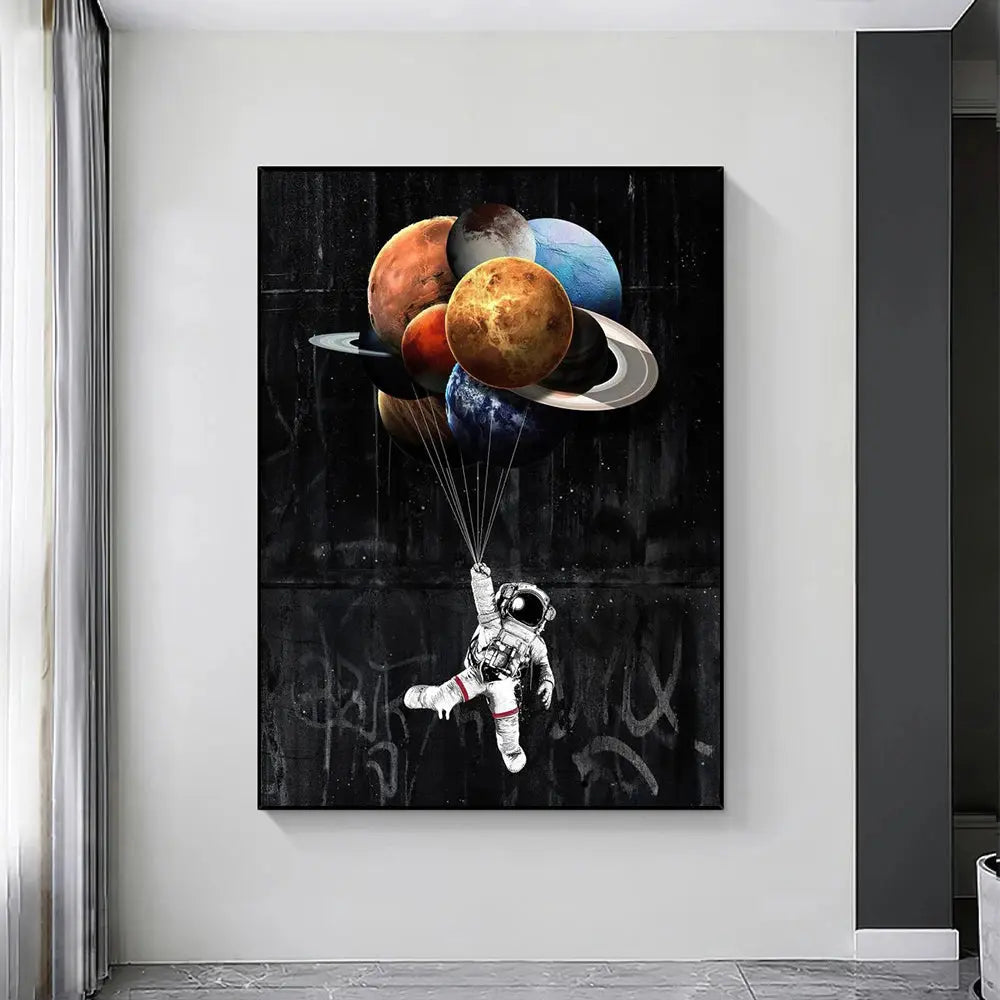 Affiche Astronaute Graffiti Espace Astronomie    Espace Astronomie