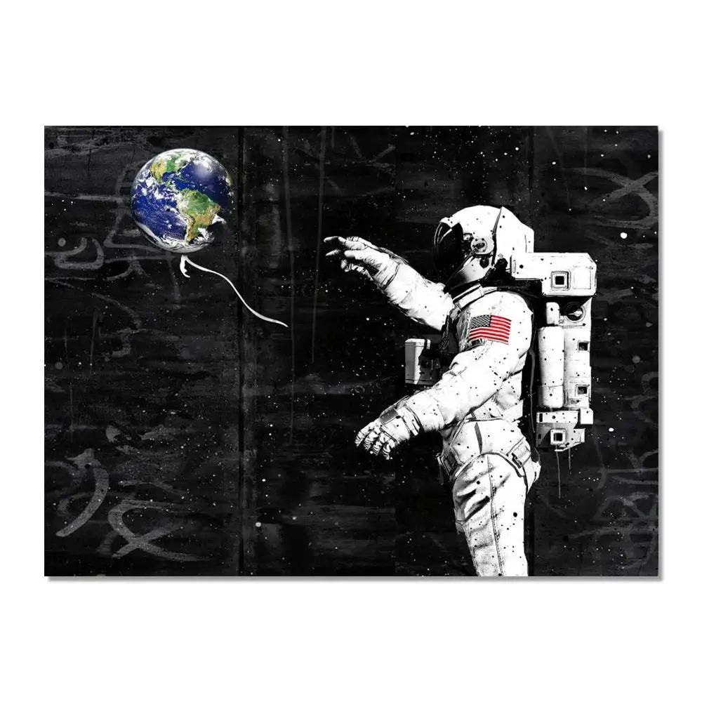 Affiche Astronaute Graffiti Espace Astronomie    Espace Astronomie