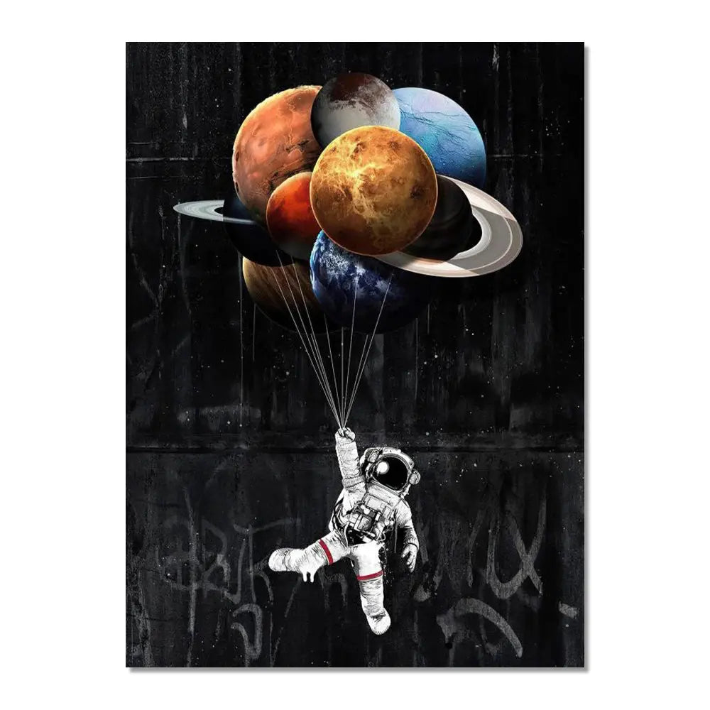 Affiche Astronaute Graffiti Espace Astronomie    Espace Astronomie