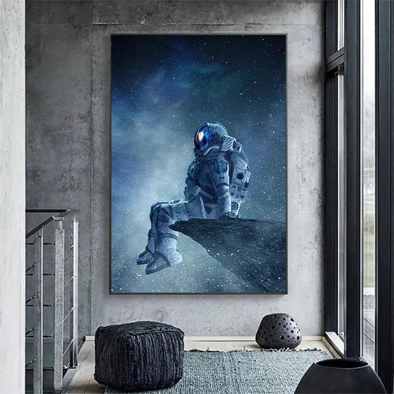 Affiche Astronaute sur la Lune Espace Astronomie    Espace Astronomie