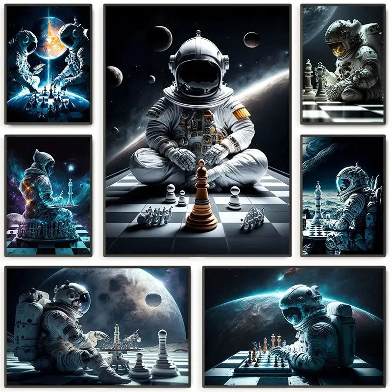 Affiche Astronautes Surréalistes Espace Astronomie    Espace Astronomie