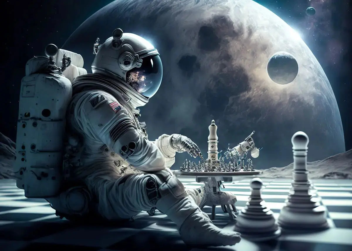 Affiche Astronautes Surréalistes Espace Astronomie    Espace Astronomie