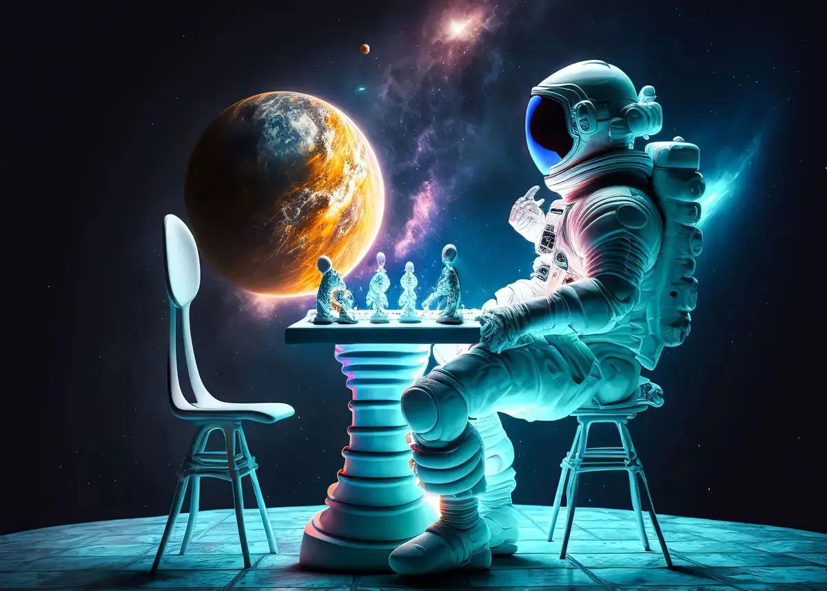 Affiche Astronautes Surréalistes Espace Astronomie    Espace Astronomie
